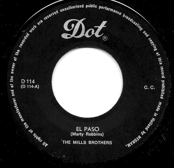 The Mills Brothers : El Paso (7", Single)