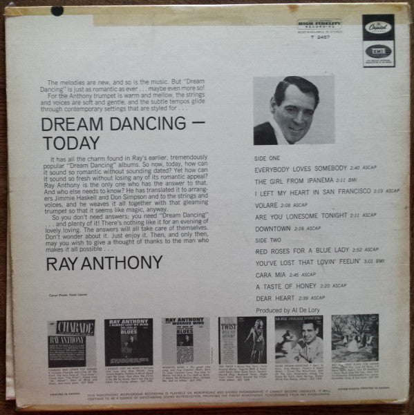 Ray Anthony : Dream Dancing - Today (LP, Mono)