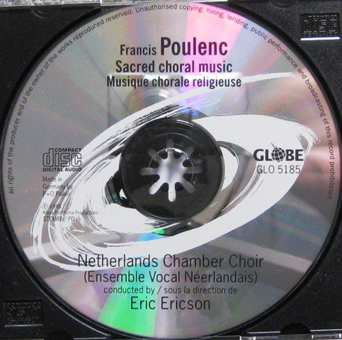 Francis Poulenc, Nederlands Kamerkoor, Eric Ericson : Sacred Choral Music / Musique Chorale Religieuse (CD, Album)