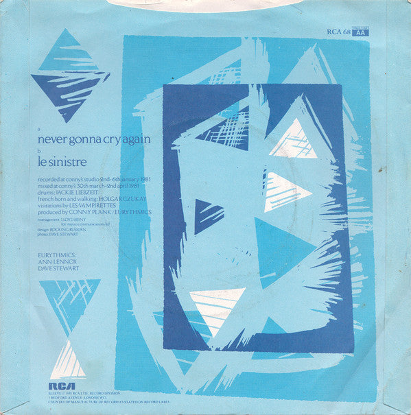 Eurythmics : Never Gonna Cry Again (7", Single)