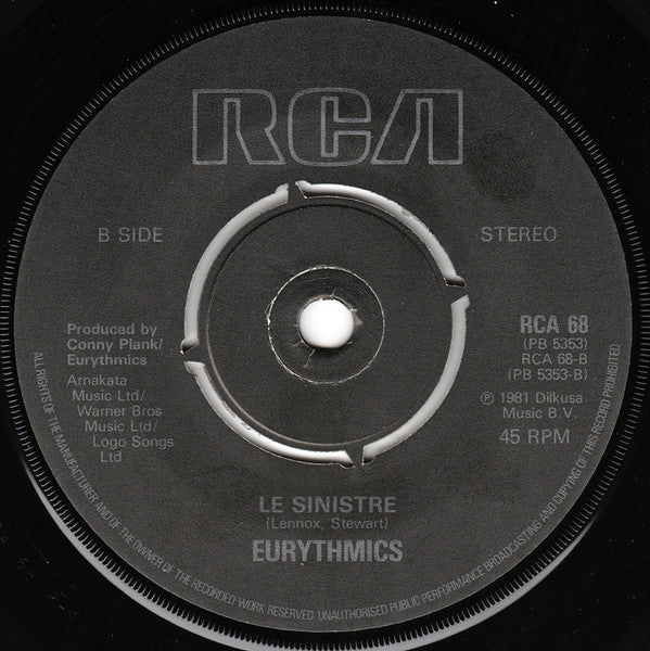 Eurythmics : Never Gonna Cry Again (7", Single)