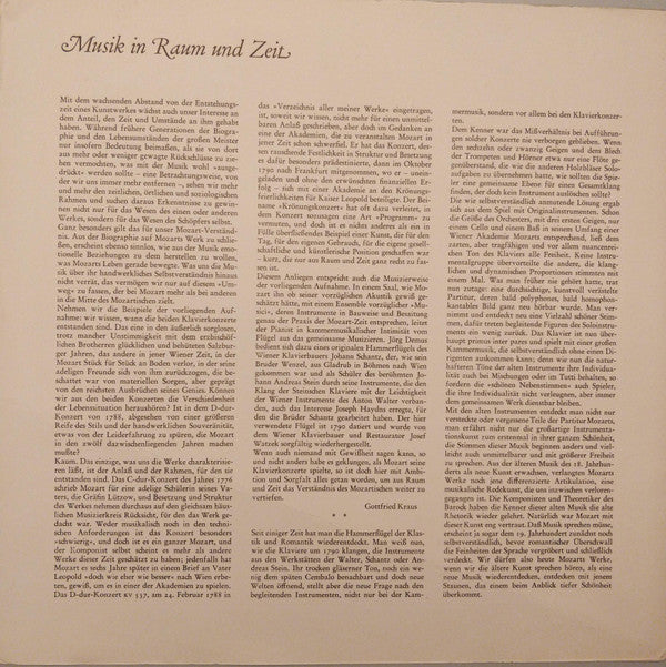 Wolfgang Amadeus Mozart - Jörg Demus, Collegium Aureum : Krönungskonzert / Lützowkonzert (LP)