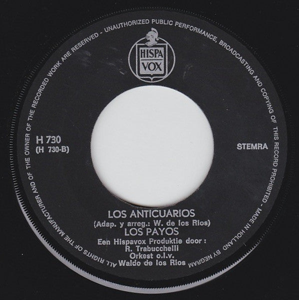 Los Payos : La Paz, El Cielo Y Las Estrellas (7", Single)