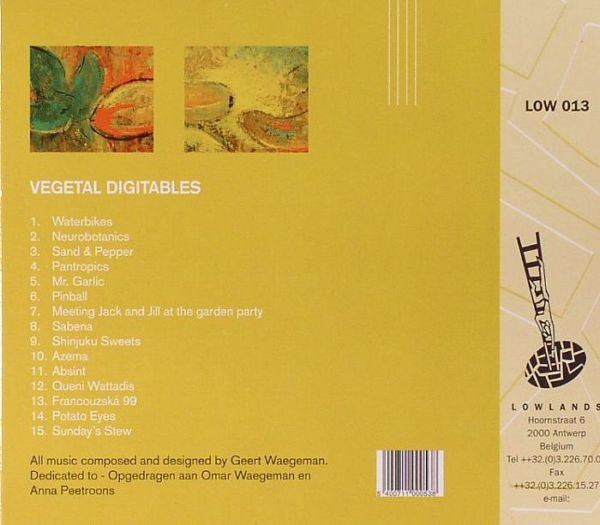 Geert Waegeman : Vegetal Digitables (CD, Album)