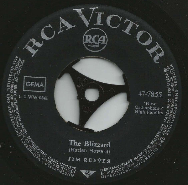 Jim Reeves : The Blizzard / Danny Boy (7", Single)