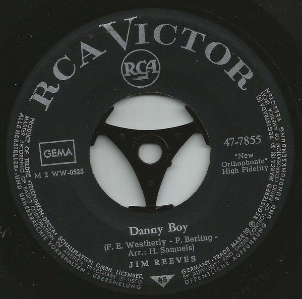 Jim Reeves : The Blizzard / Danny Boy (7", Single)