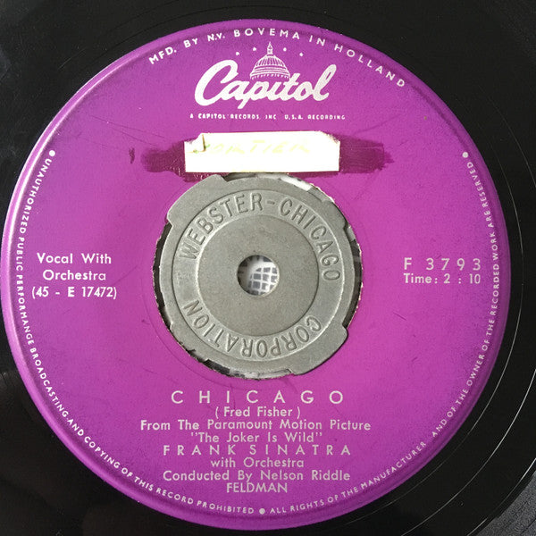 Frank Sinatra : All The Way / Chicago (7", Single)