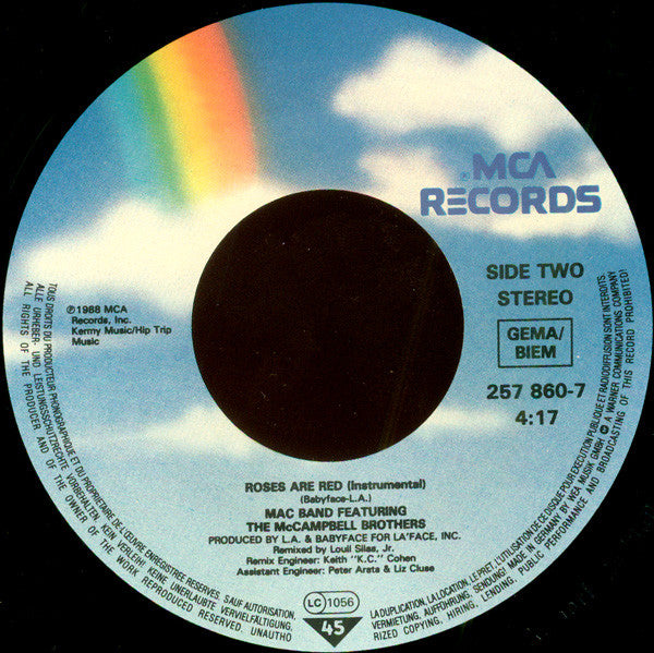Mac Band Featuring The McCampbell Brothers : Roses Are Red (7", Single)