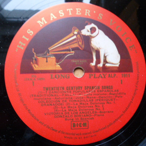 Victoria De Los Angeles : 20th Century Spanish Songs (LP, Mono)