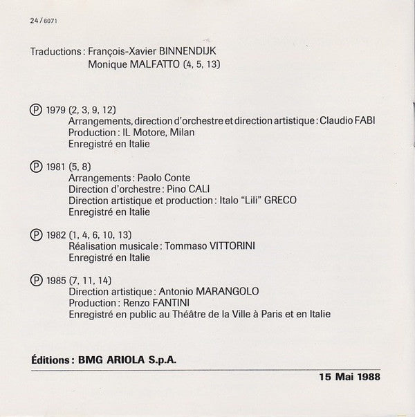 Paolo Conte : Nord (CD, Comp)