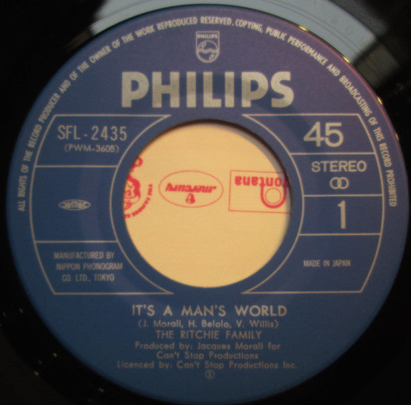 The Ritchie Family : It's A Man's World (7", Single)