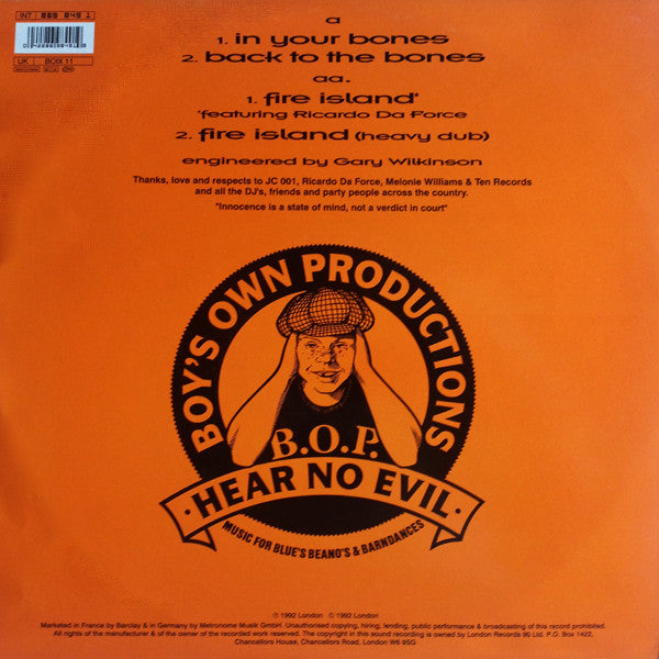 Fire Island : In Your Bones / Back To The Bones / Fire Island (12")