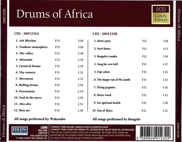 Bongolo / Wakambo : Drums Of Africa (2xCD, Comp)