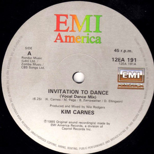 Kim Carnes : Invitation To Dance (12")