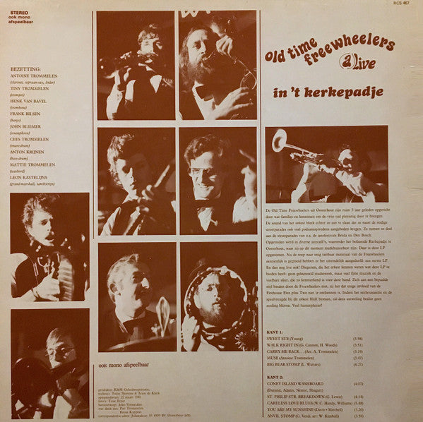Old Time Freewheelers : Alive In 't Kerkepadje (LP, Album)