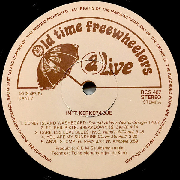 Old Time Freewheelers : Alive In 't Kerkepadje (LP, Album)
