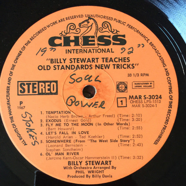 Billy Stewart : Billy Stewart Teaches Old Standards New Tricks (LP)