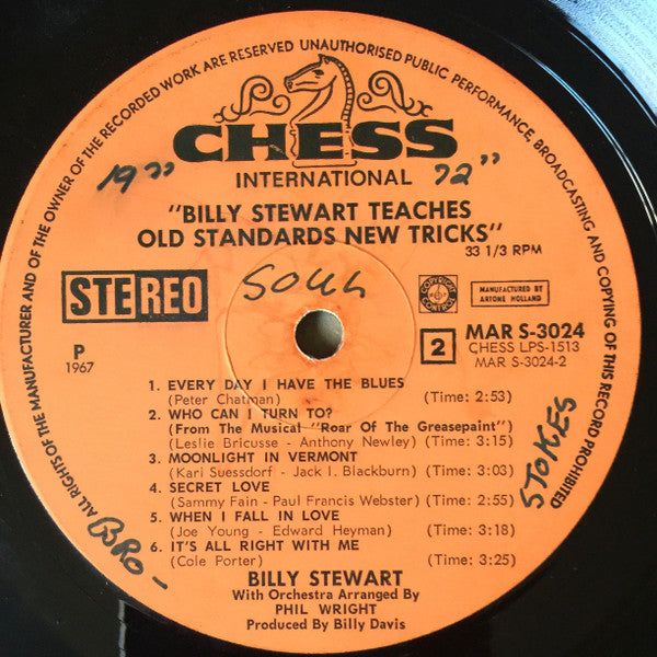 Billy Stewart : Billy Stewart Teaches Old Standards New Tricks (LP)
