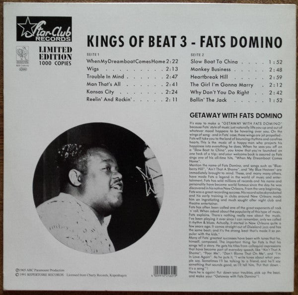 Fats Domino : Kings Of Beat 3 (LP, Album, Ltd, RE)