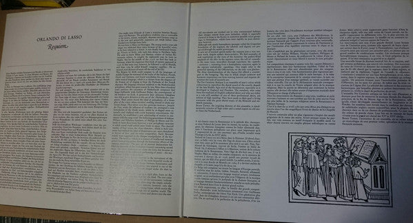 Roland de Lassus, Pro Cantione Antiqua, Bruno Turner : Missa Pro Defunctis 5 Vocum (1580) (LP)