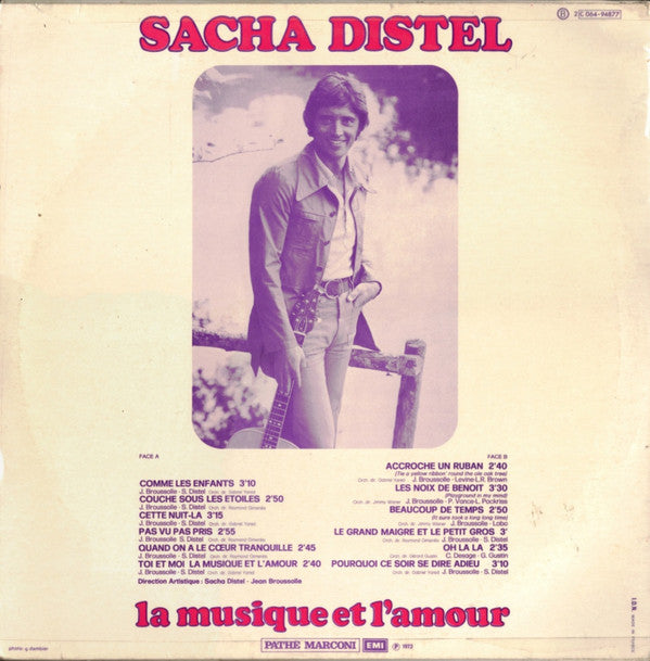 Sacha Distel : La Musique Et L'Amour (LP, Album)