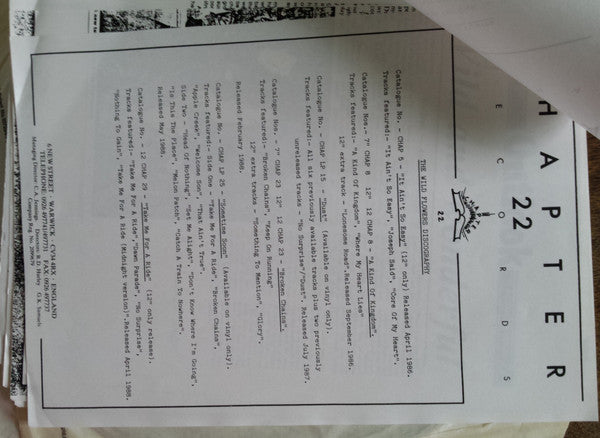 The Wild Flowers : Take Me For A Ride E.P. (12", EP, W/Lbl)