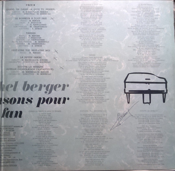 Michel Berger : Chansons Pour Une Fan (LP, Album, RP, Gat)