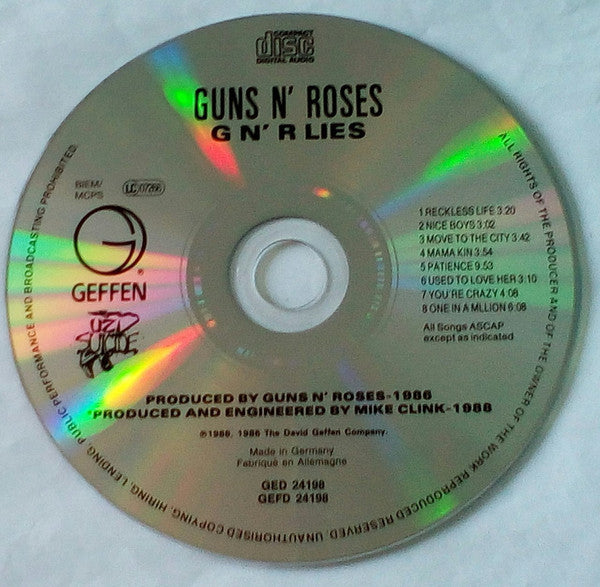 Guns N' Roses : G N' R Lies (CD, Album, RE)