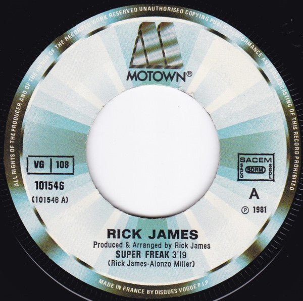 Rick James : Super Freak (Part.1&2) (7", Single)