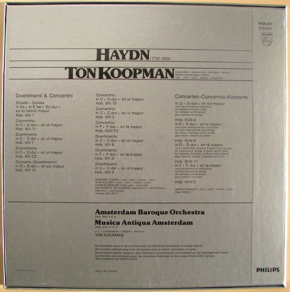Joseph Haydn, Ton Koopman : Concerti, Concertini & Divertimenti - Complete - Intégrale (4xLP, Album)