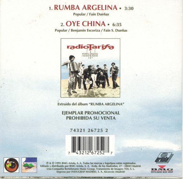 Radio Tarifa : Rumba Argelina (CD, Single, Promo)