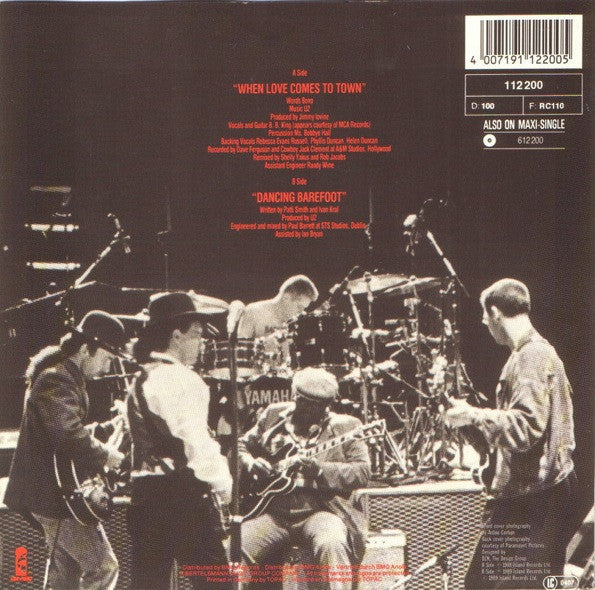 U2 With B.B. King : When Love Comes To Town (7", Single)