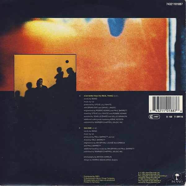 U2 : Even Better Than The Real Thing (7", Single)