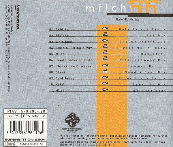Milch : "505" Best Of Milch Remixes (CD, Comp)