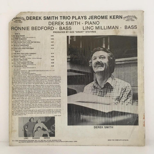 Derek Smith Trio : Plays Jerome Kern (LP, Album)