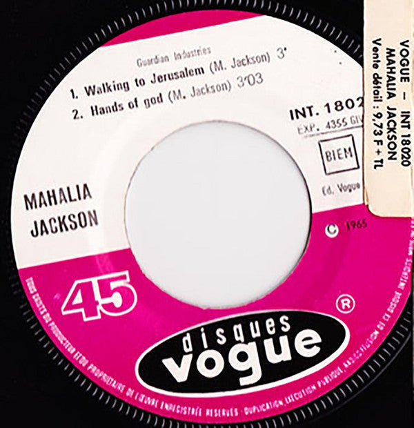 Mahalia Jackson : Nobody Knows (7", EP)