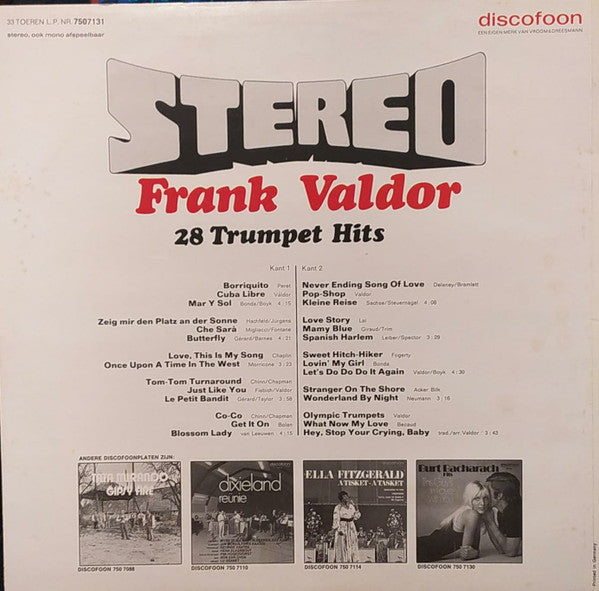 Frank Valdor : 28 Trumpet Hits (LP, Comp, Mono)