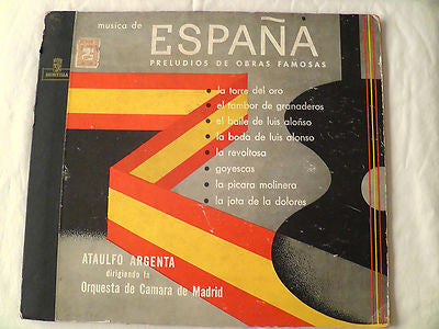Ataúlfo Argenta Dirigiendo La Orquesta de Cámara de Madrid : Musica De España - Preludios De Obras Famosas (LP, Album, Mono, Gat)
