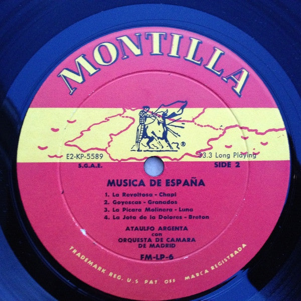 Ataúlfo Argenta Dirigiendo La Orquesta de Cámara de Madrid : Musica De España - Preludios De Obras Famosas (LP, Album, Mono, Gat)
