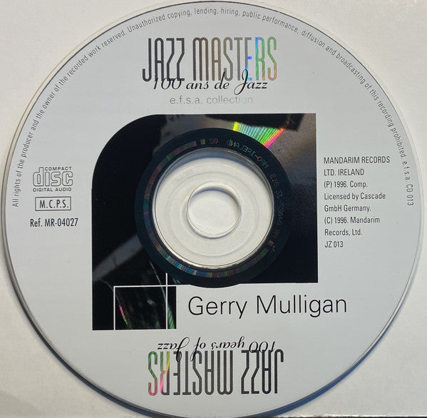 Gerry Mulligan : Jazz Masters (100 Ans De Jazz) (CD, Album)