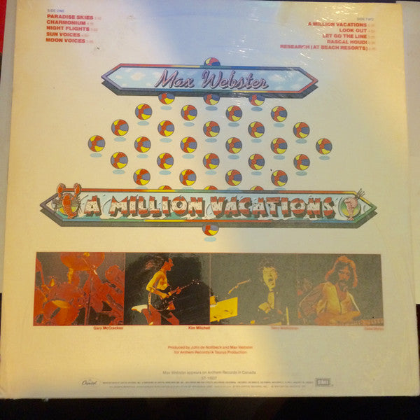 Max Webster : A Million Vacations (LP, Album, Win)