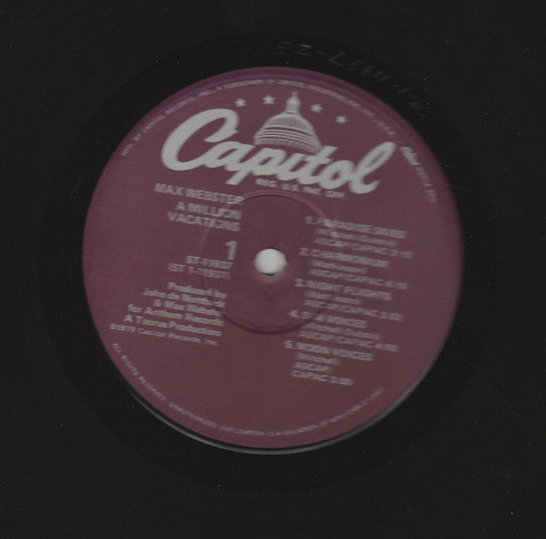 Max Webster : A Million Vacations (LP, Album, Win)