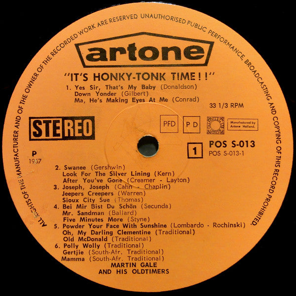 Martin Gale's "Old-Timers" : It's Honky Tonk Time! (LP)