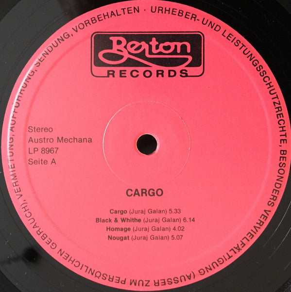 Juraj Galan, Norbert Dömling, Billy Cobham : Cargo (LP, Album)