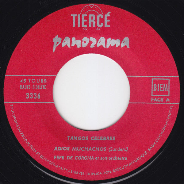 L'Orchestre Pepe De Corona, James Award Et Son Orchestre : Adios Muchachos / A Media Luz (7", Single)