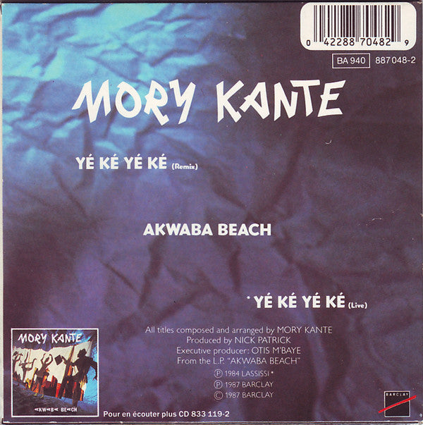 Mory Kanté : Yé Ké Yé Ké (CD, Single)
