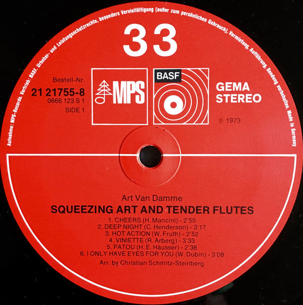 Art Van Damme : Squeezing Art & Tender Flutes (LP, Album)