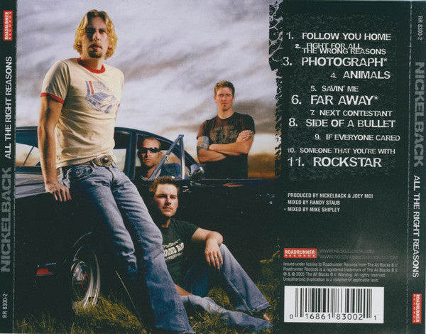 Nickelback : All The Right Reasons (CD, Album)