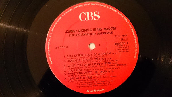 Johnny Mathis, Henry Mancini : The Hollywood Musicals (LP, Comp)