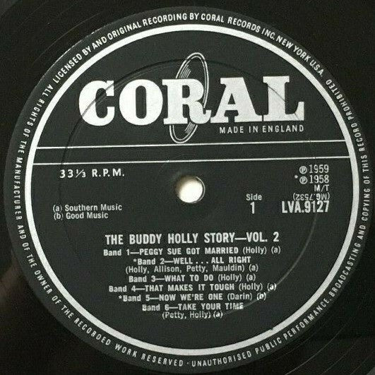 Buddy Holly : The Buddy Holly Story Volume II (LP, Comp, Mono, RP)